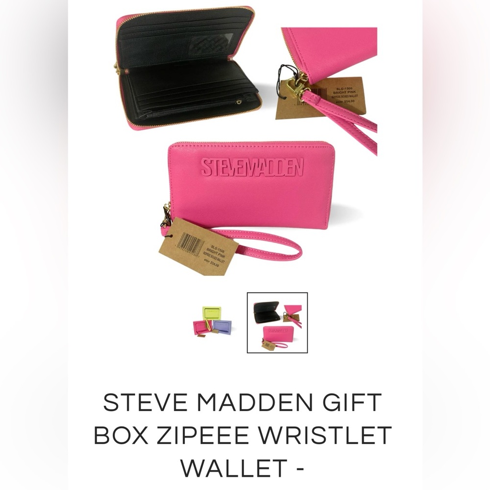 ****SOLD*****BNWT Steve Madden Fondant Pink Wristlet
